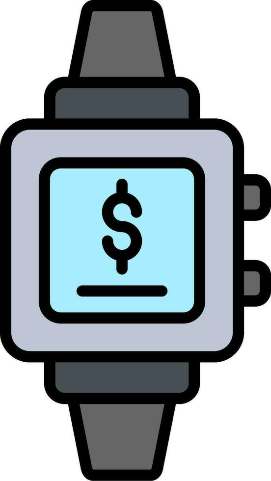 relógio inteligente Forma de pagamento vetor ícone