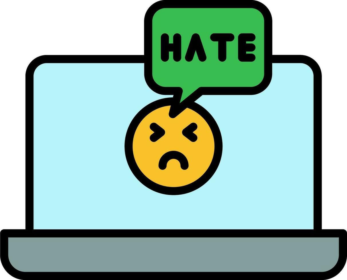 ódio vetor ícone