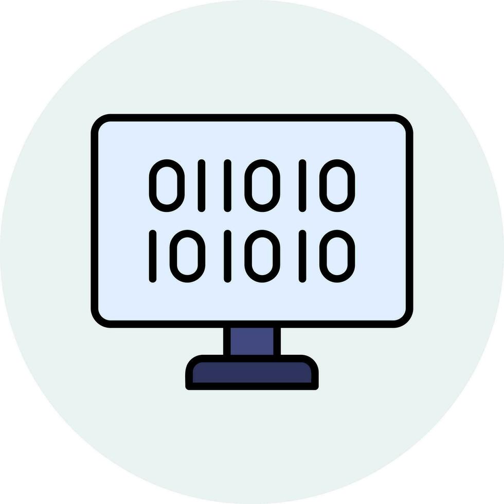 ícone de vetor de código binário