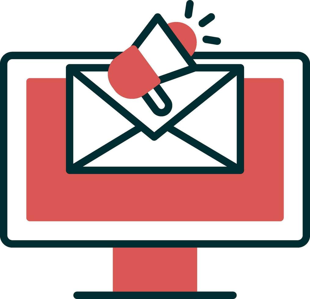 ícone de vetor de e-mail marketing