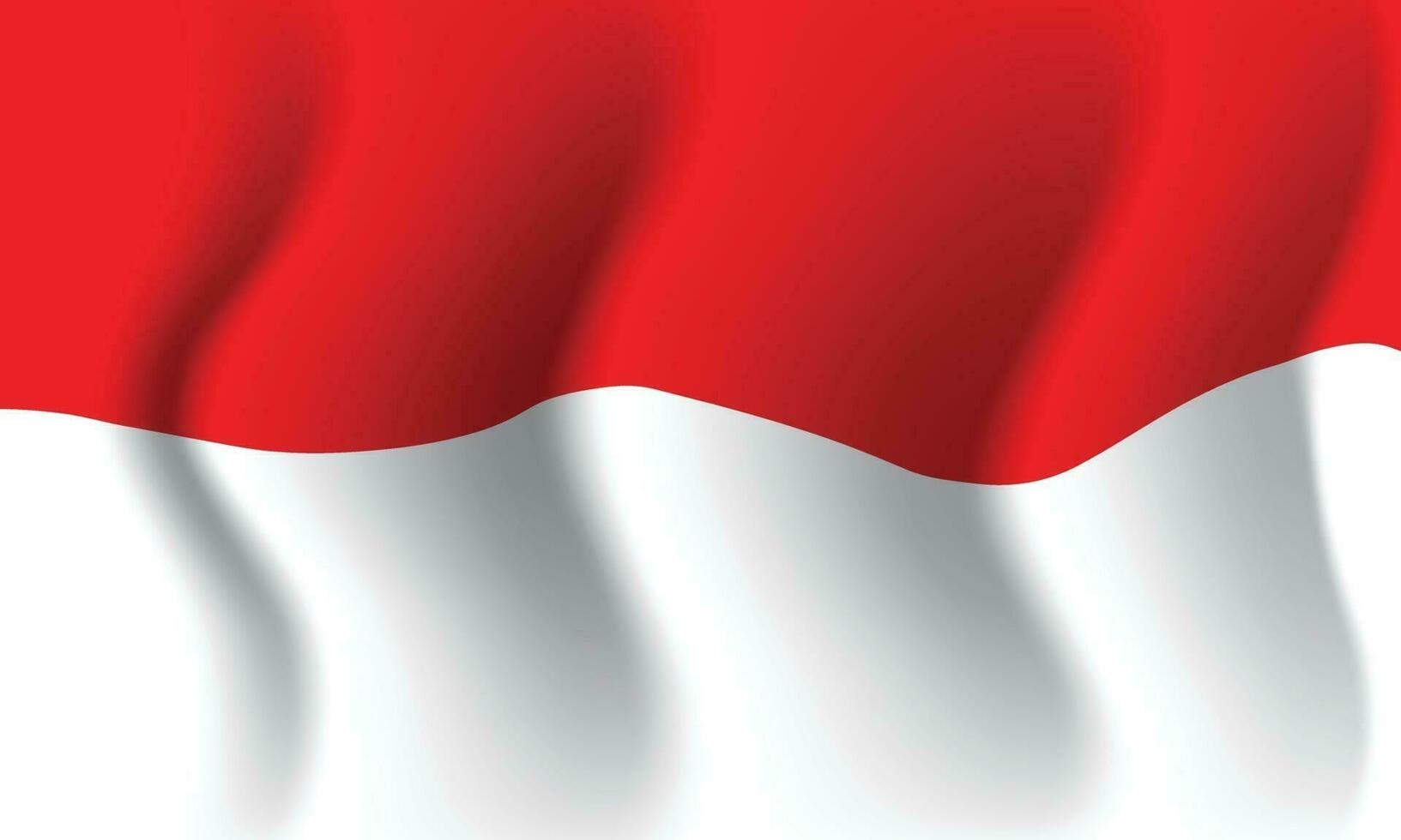 acenando a bandeira da Indonésia. fundo para nacional patriótico vetor