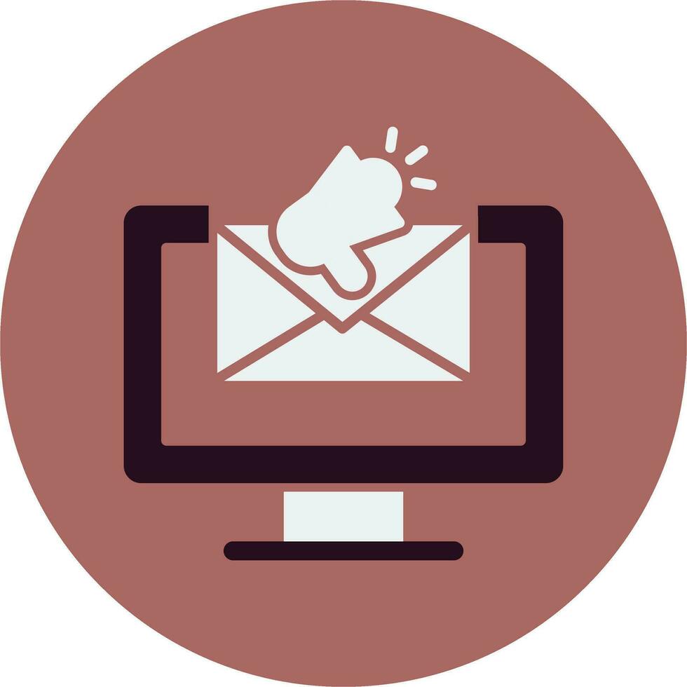 ícone de vetor de e-mail marketing