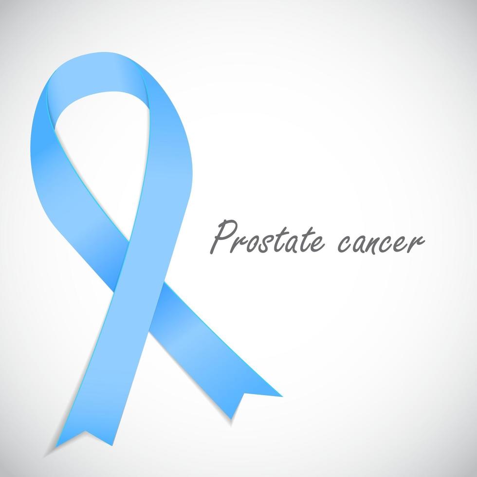 ilustração em vetor fita azul para conscientização do câncer de próstata