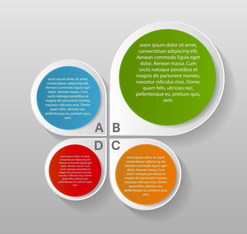 modelos de infográfico para ilustração vetorial de negócios. vetor