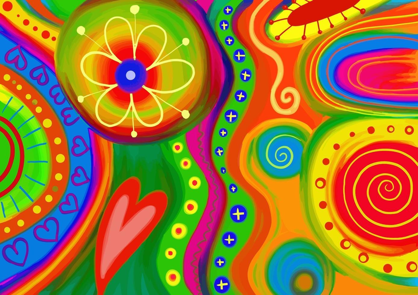 arte folclórica artística doodle fundo vetor