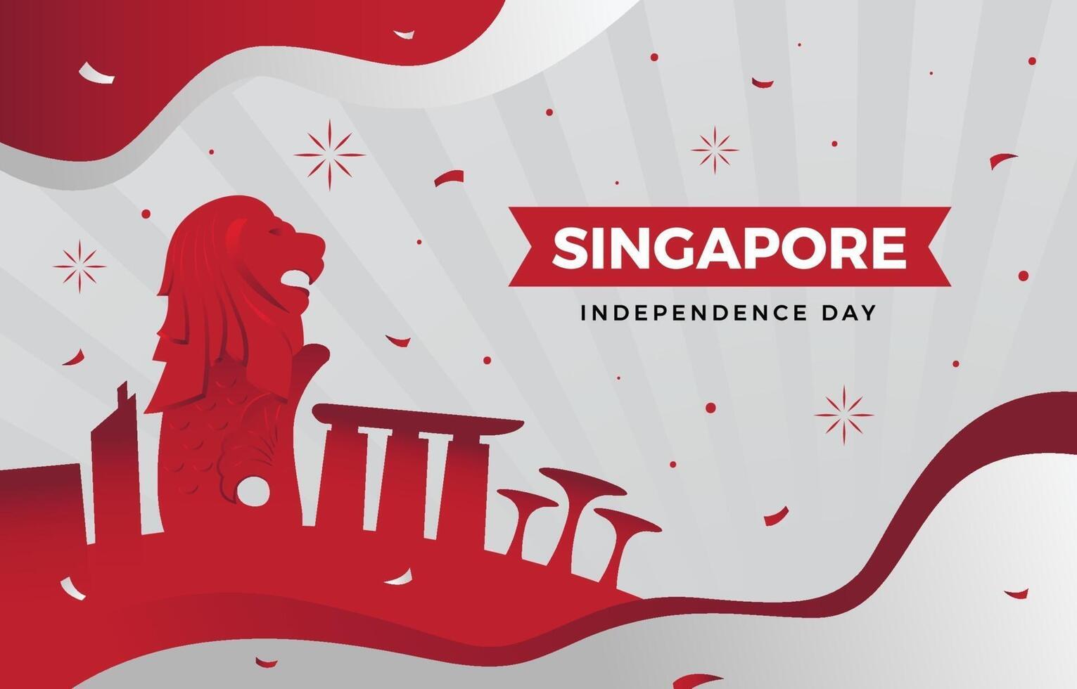 fundo do dia da independência de Singapura vetor