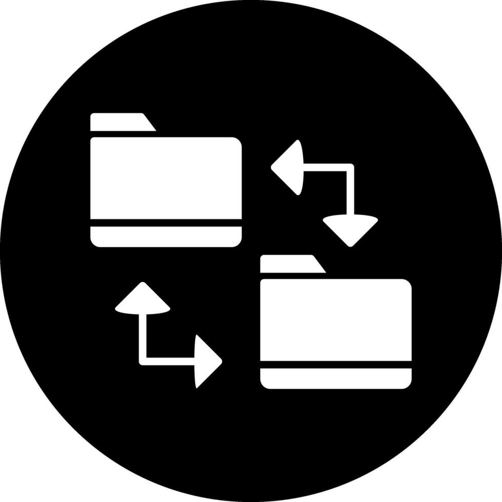 ícone de vetor de compartilhamento de arquivos