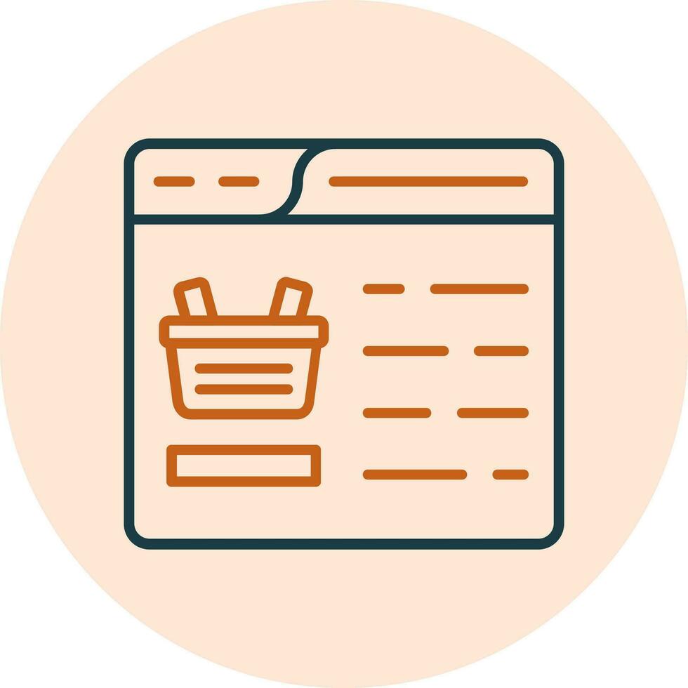 ícone de vetor de compras online