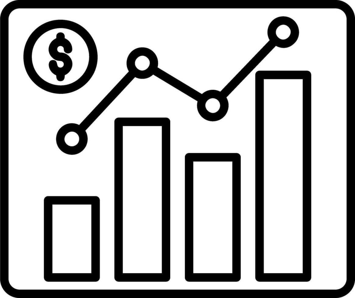 ícone de vetor do mercado de ações