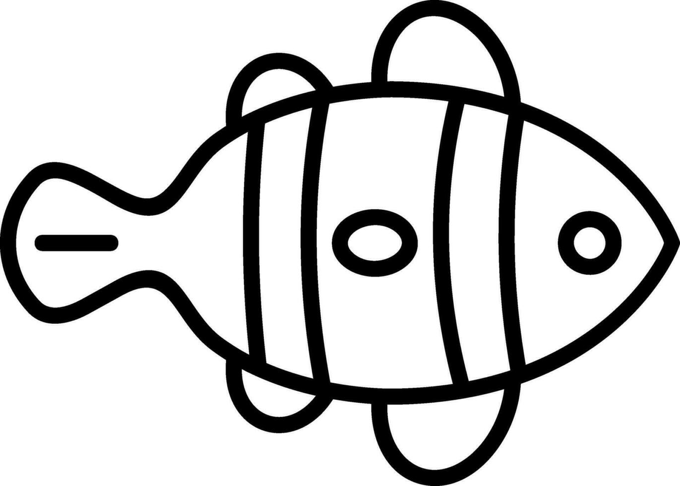 ícone de vetor de peixe palhaço