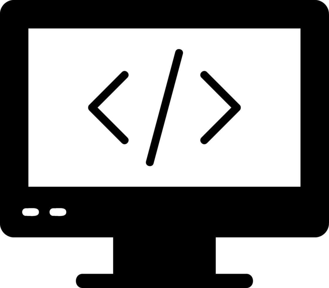 ícone de vetor de codificação da web