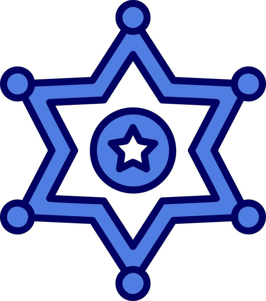 ícone de vetor de distintivo de xerife