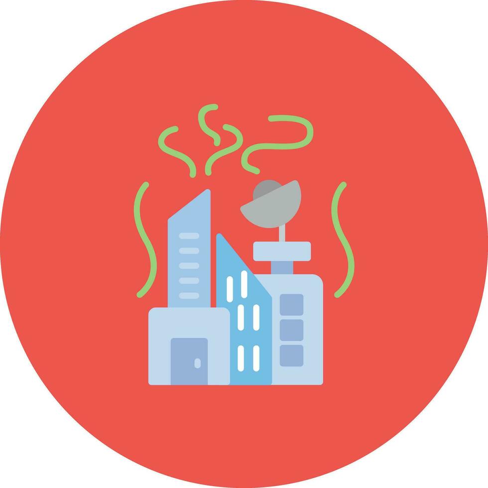 ícone de vetor de poluição da cidade