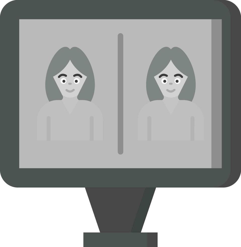 ícone de vetor de videoconferência