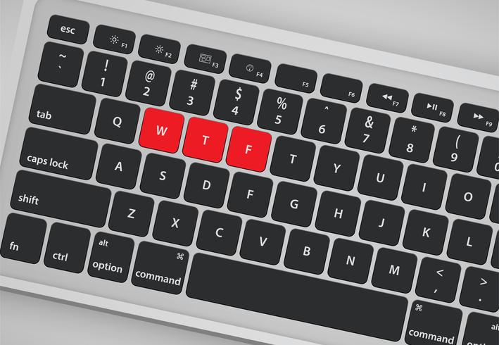 Letras no teclado formam uma palavra, ilustração vetorial vetor