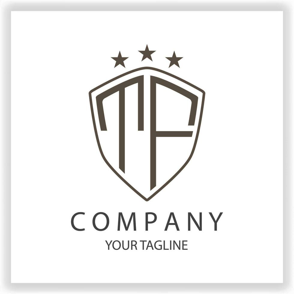 tf logotipo monograma com escudo forma isolado Preto cores em esboço Projeto modelo Prêmio elegante modelo vetor eps 10