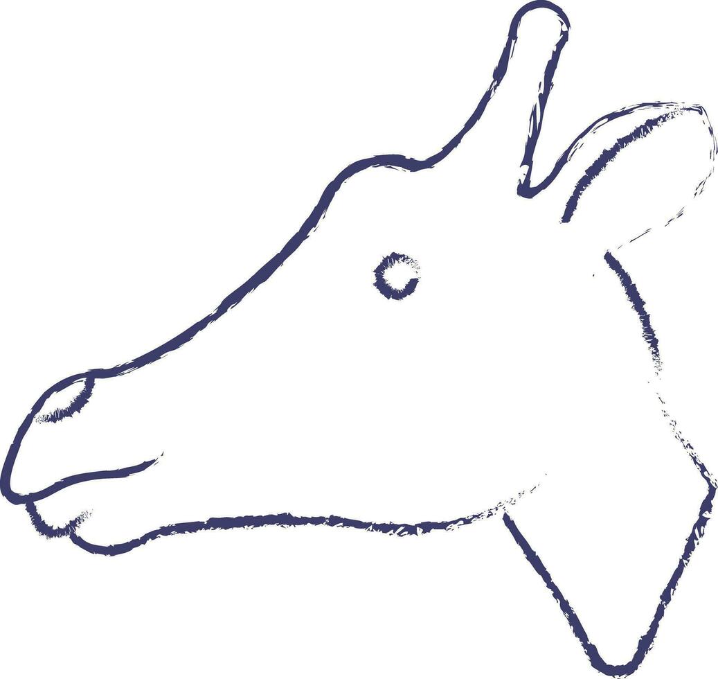 girafa face mão desenhado vetor ilustração