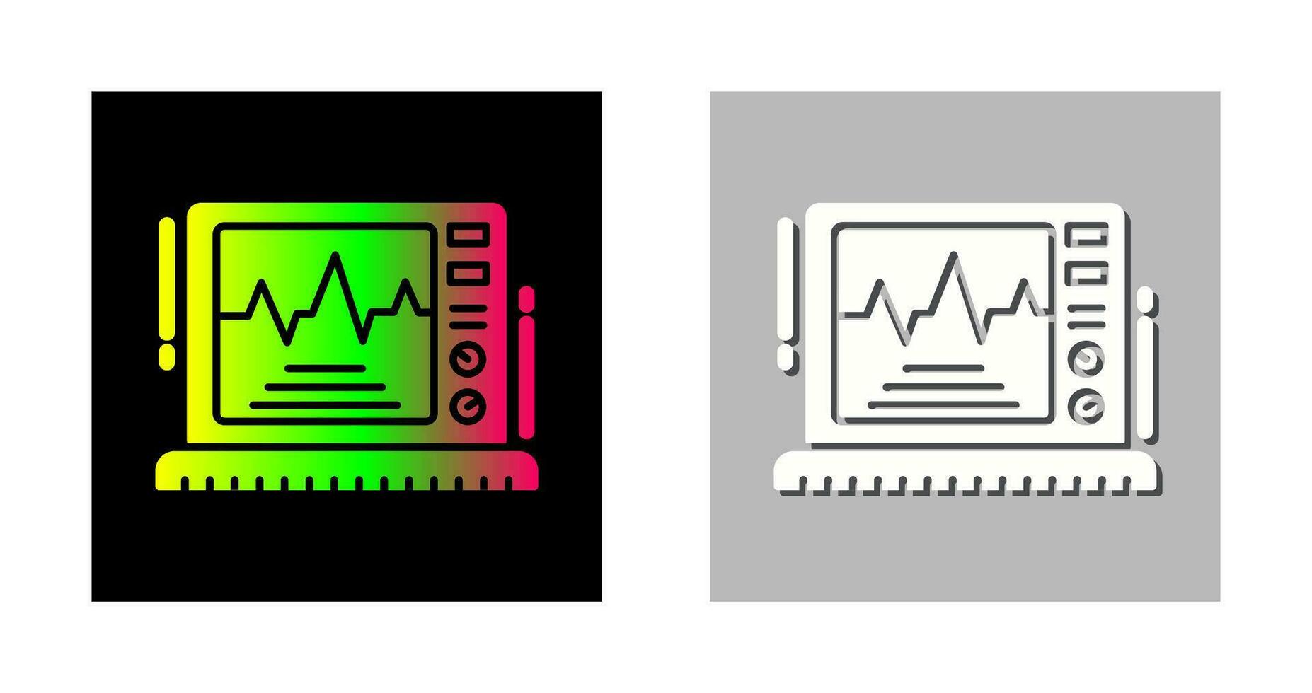 ícone de vetor de monitor de ekg