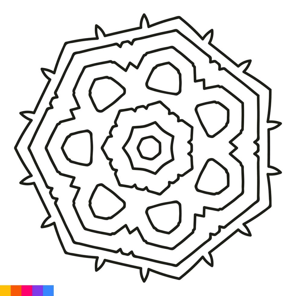 mandala arte para coloração livro. limpar \ limpo decorativo volta ornamento. oriental padrão, vetor ilustração coloração livro página. circular padronizar dentro Formato do mandala para hena, mehndi, tatuagem, decoração.