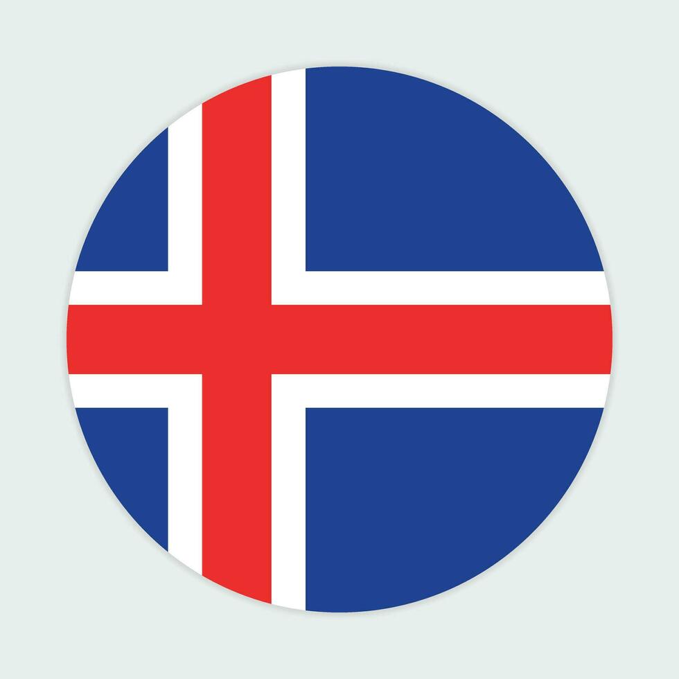 Islândia bandeira vetor ícone Projeto. Islândia círculo bandeira. volta do Islândia bandeira.