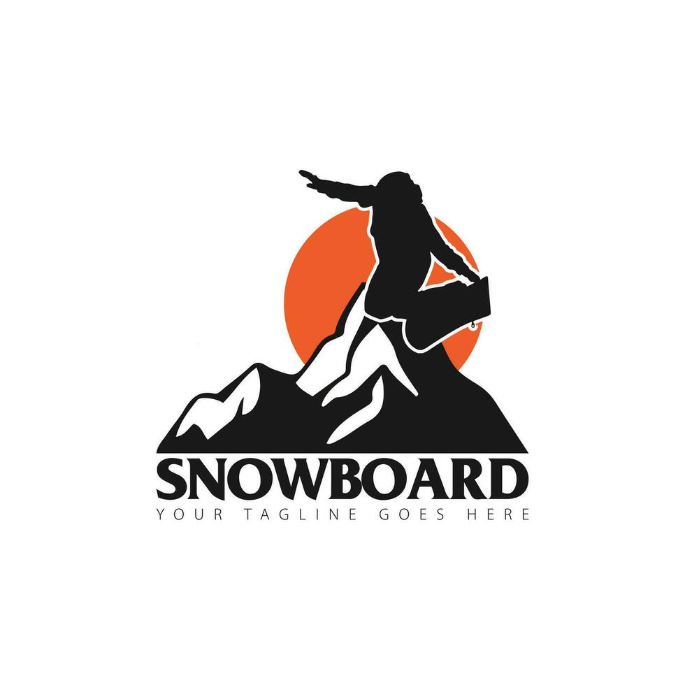 snowboard logotipo vetor