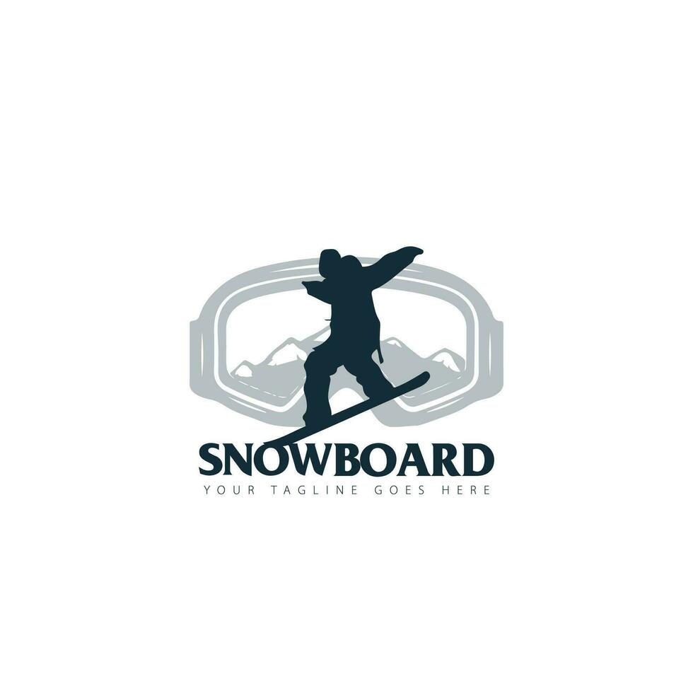 snowboard logotipo vetor