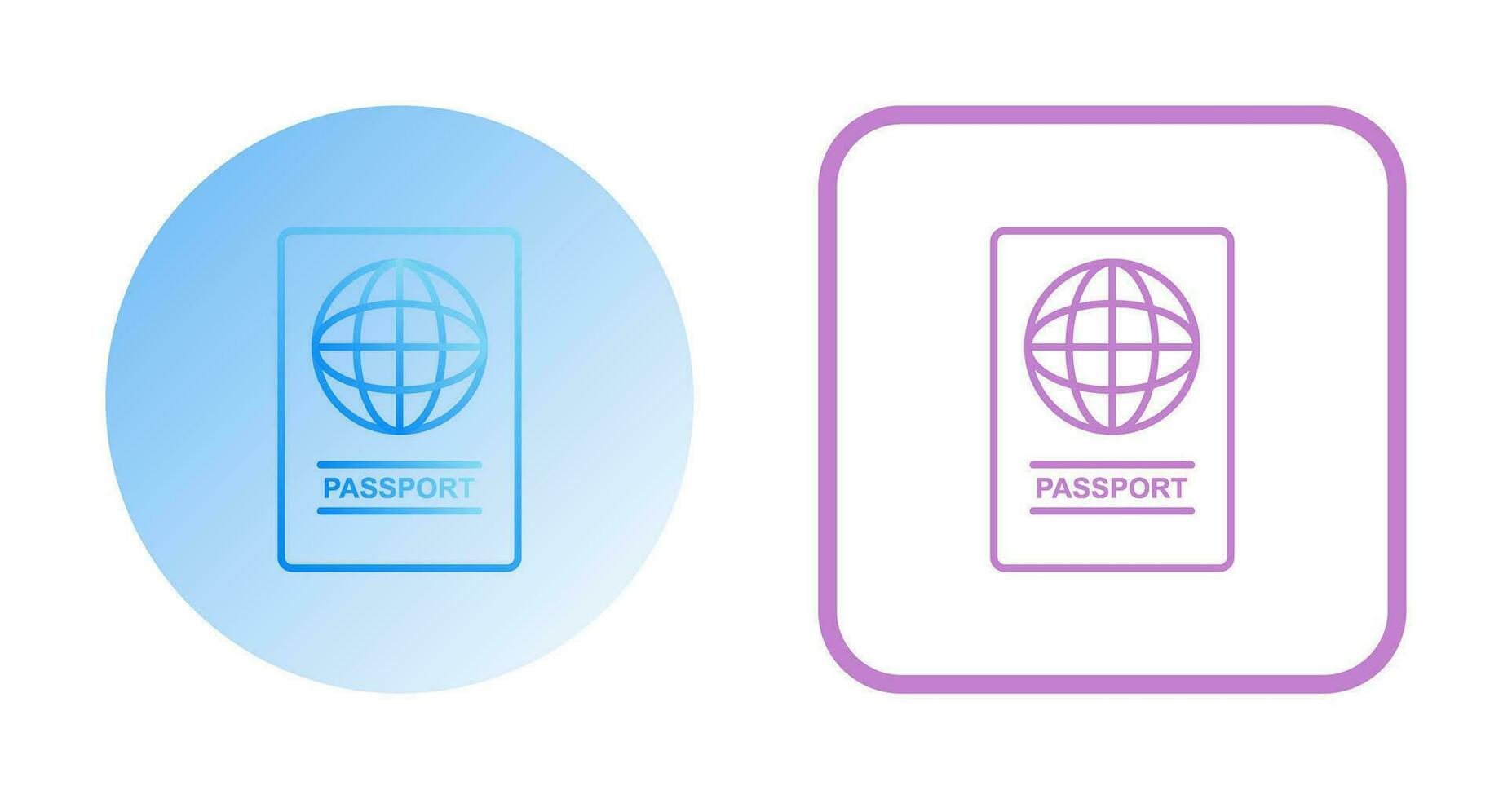 ícone de vetor de passaporte