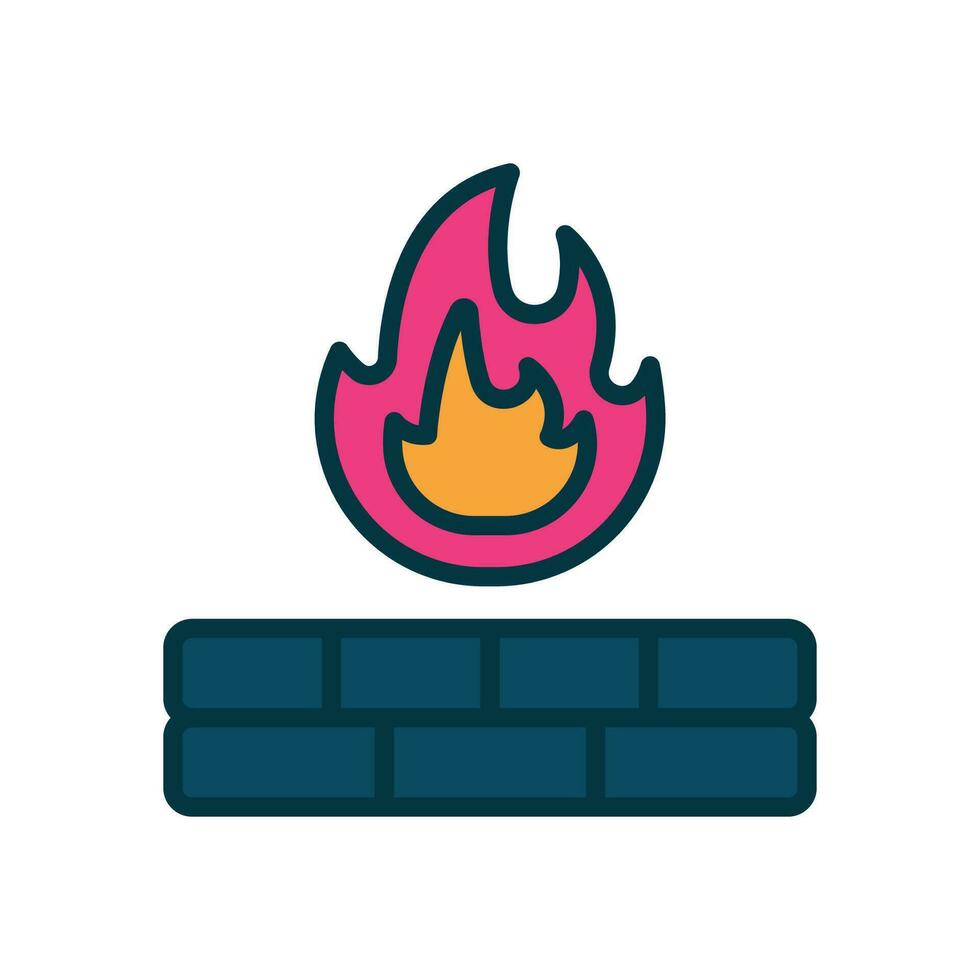 firewall preenchidas cor ícone. vetor ícone para seu local na rede Internet, móvel, apresentação, e logotipo Projeto.