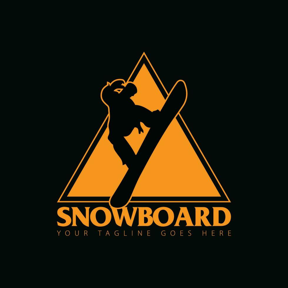snowboard logotipo vetor