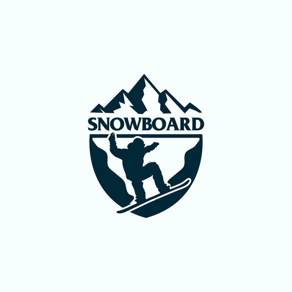 snowboard logotipo vetor