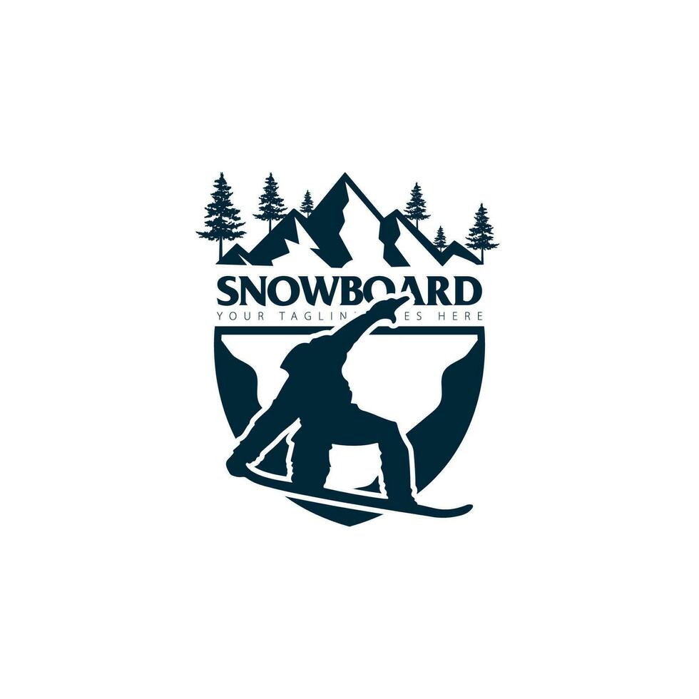 snowboard logotipo vetor