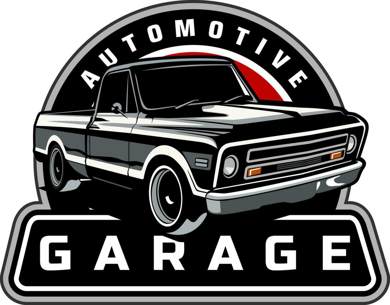 escolher acima caminhão personalizadas clássico auto tema logotipo ícone Projeto vetor