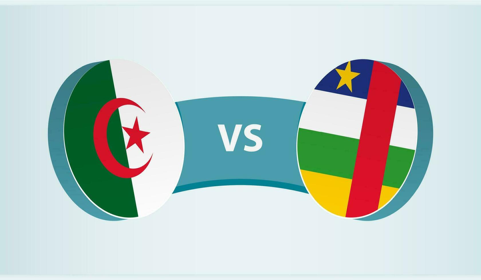 Argélia versus central africano república, equipe Esportes concorrência conceito. vetor