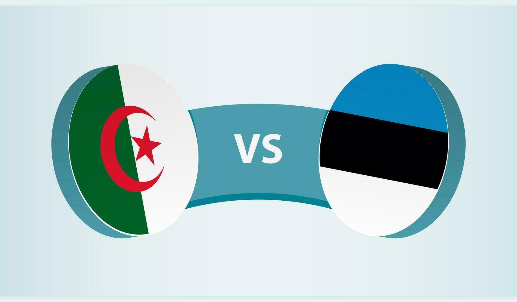 Argélia versus Estônia, equipe Esportes concorrência conceito. vetor