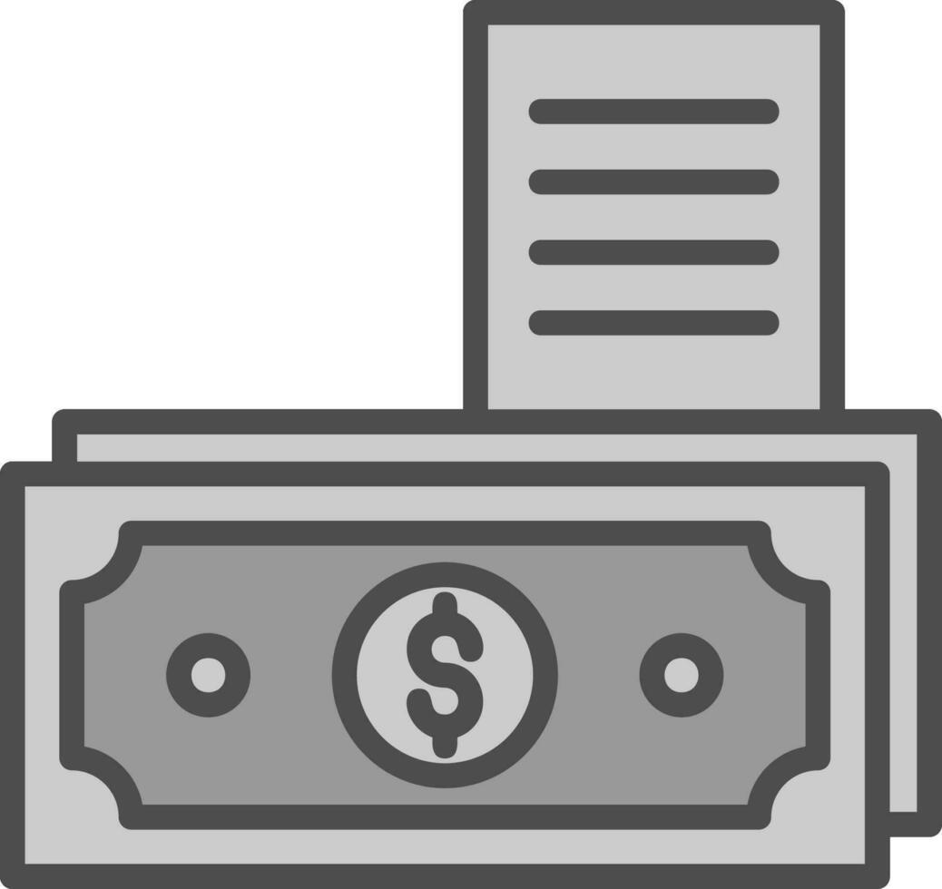 design de ícone de vetor de conta de dinheiro