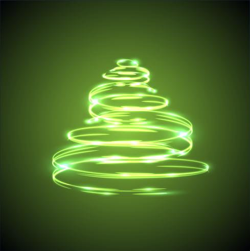 Árvore de Natal brilhante e efeito cintilante para publicidade vetor