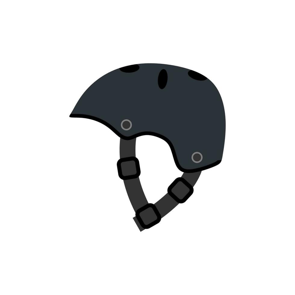 skate capacete plano Projeto vetor ilustração. patim leme Projeto