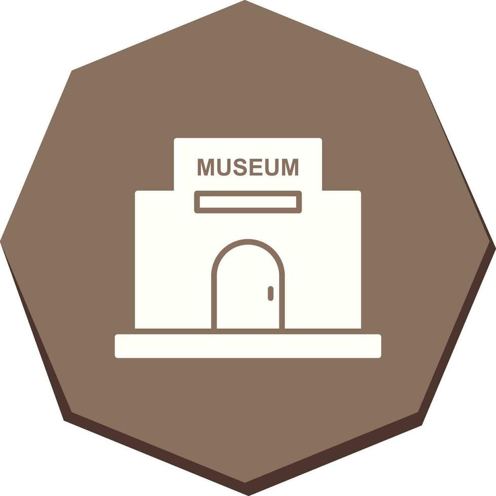 ícone de vetor de construção de museu
