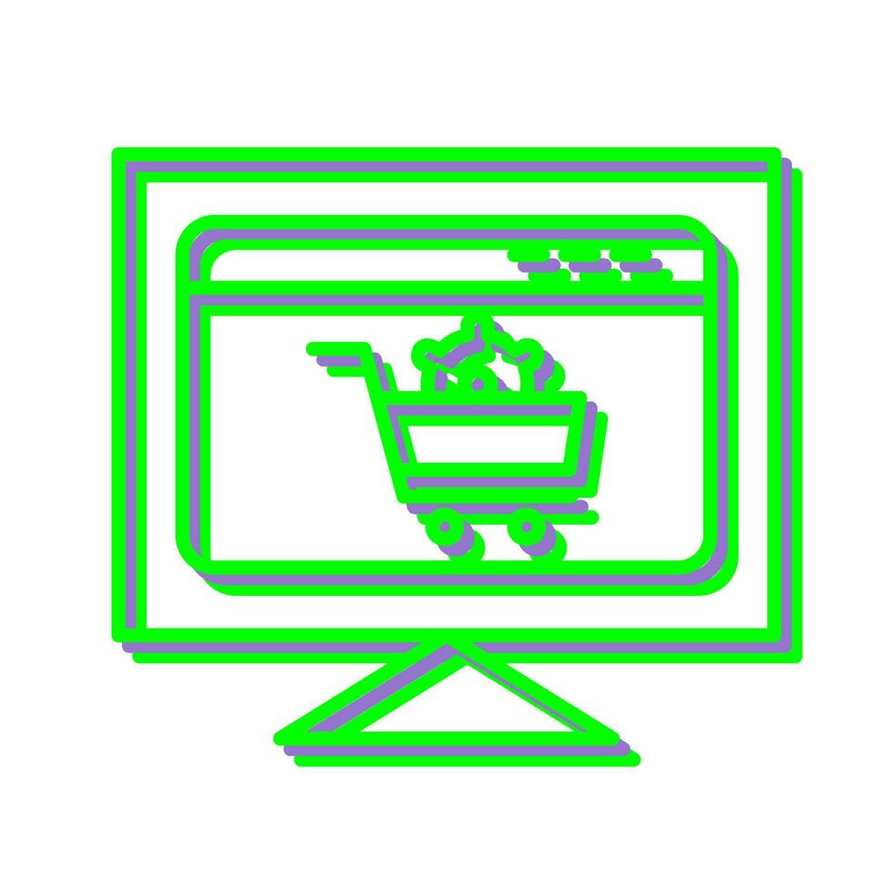 ícone de vetor de configurações de comércio eletrônico