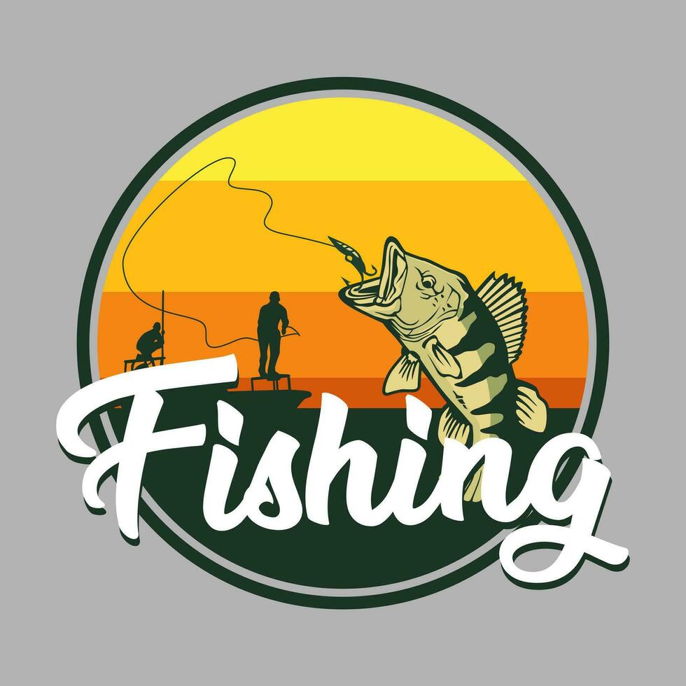 pescaria Projeto ícone ilustração logotipo vetor
