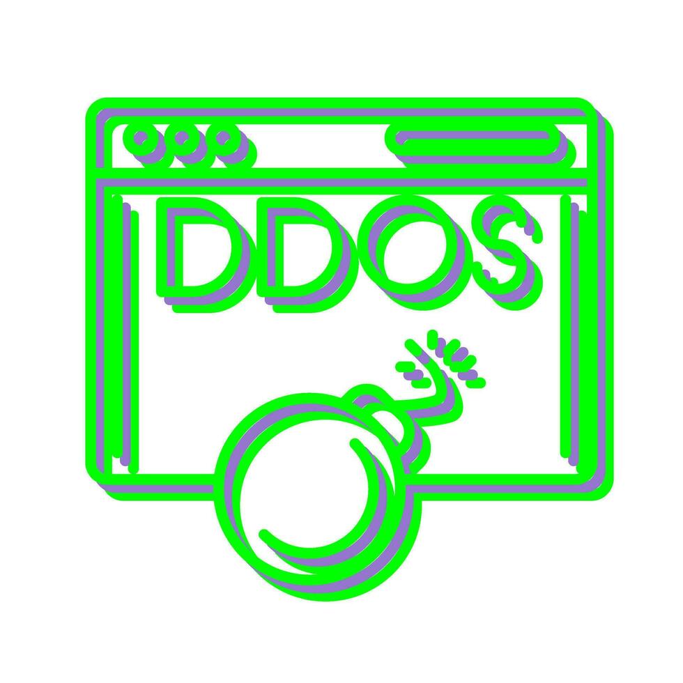 ícone de vetor de ataque ddos