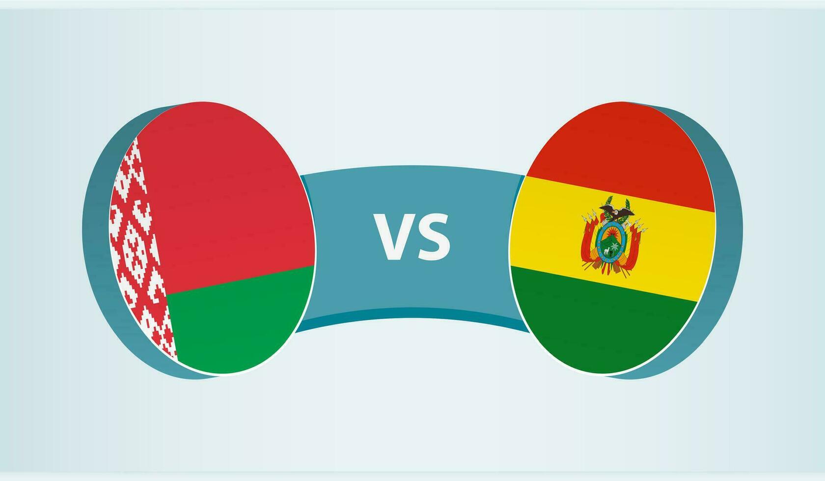 bielorrússia versus Bolívia, equipe Esportes concorrência conceito. vetor
