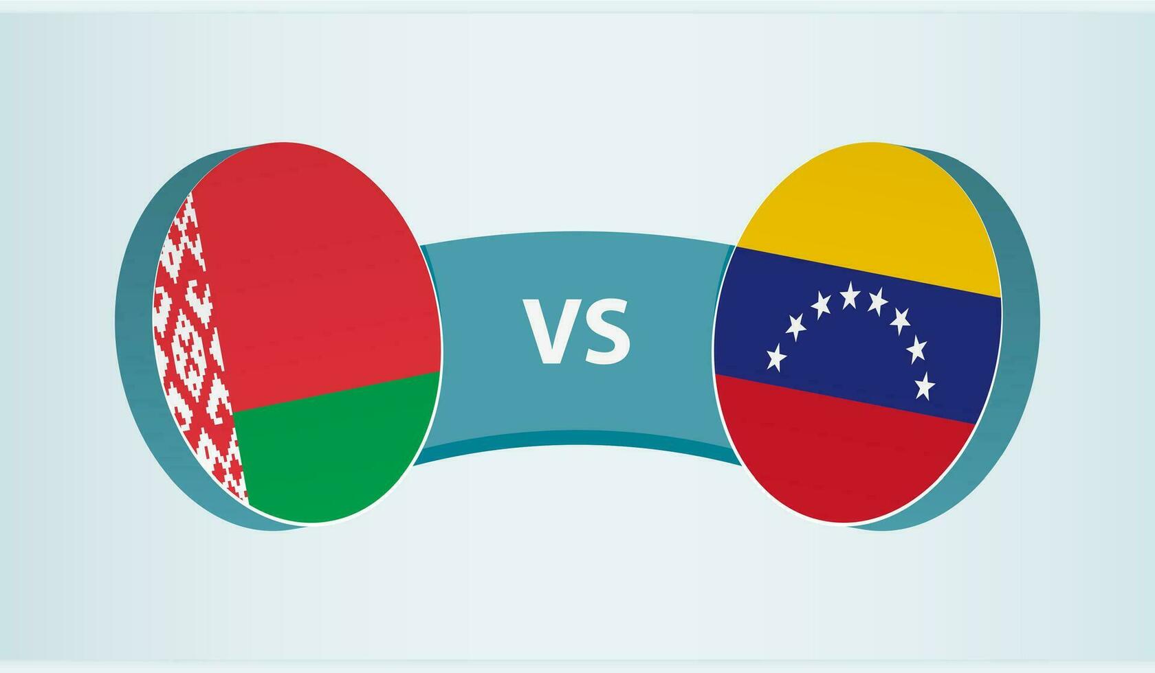 bielorrússia versus Venezuela, equipe Esportes concorrência conceito. vetor