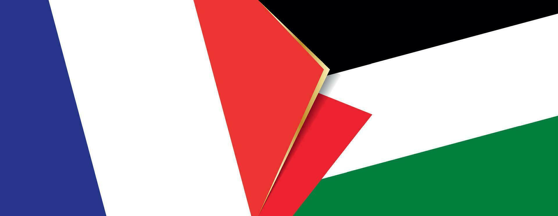 França e Palestina bandeiras, dois vetor bandeiras.