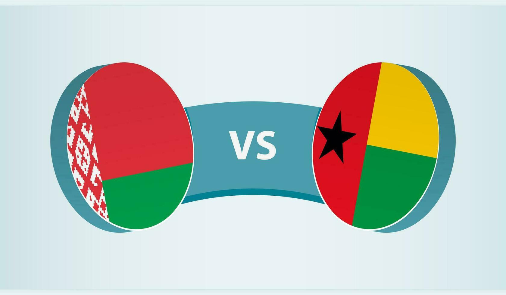 bielorrússia versus guiné-bissau, equipe Esportes concorrência conceito. vetor