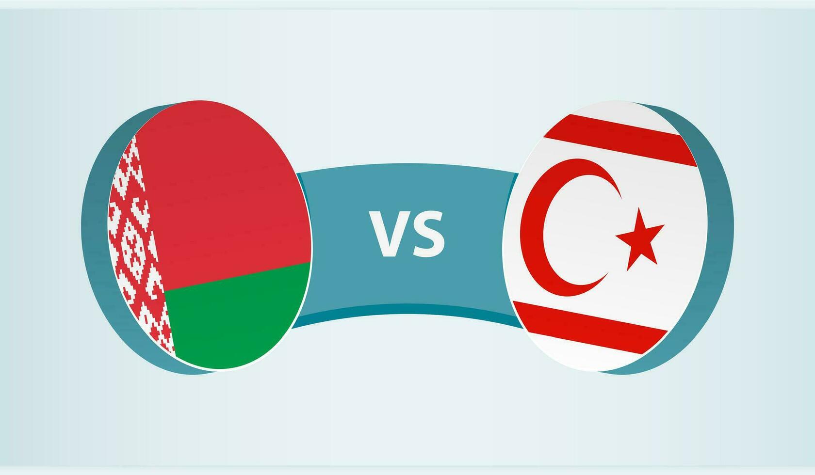 bielorrússia versus norte Chipre, equipe Esportes concorrência conceito. vetor