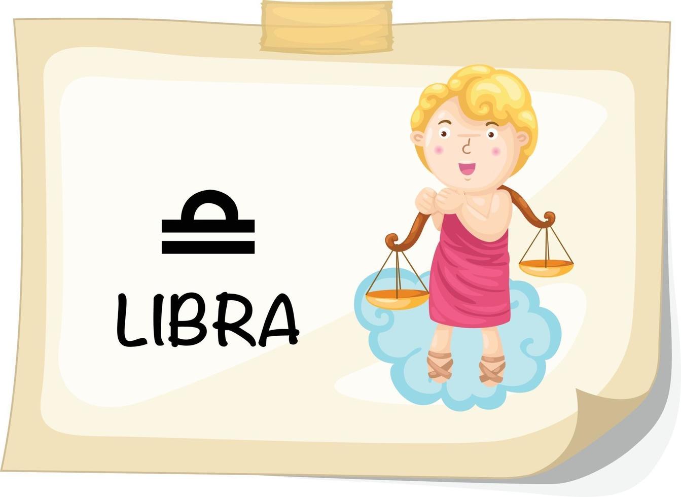 signos do zodíaco - ilustração vetorial libra vetor