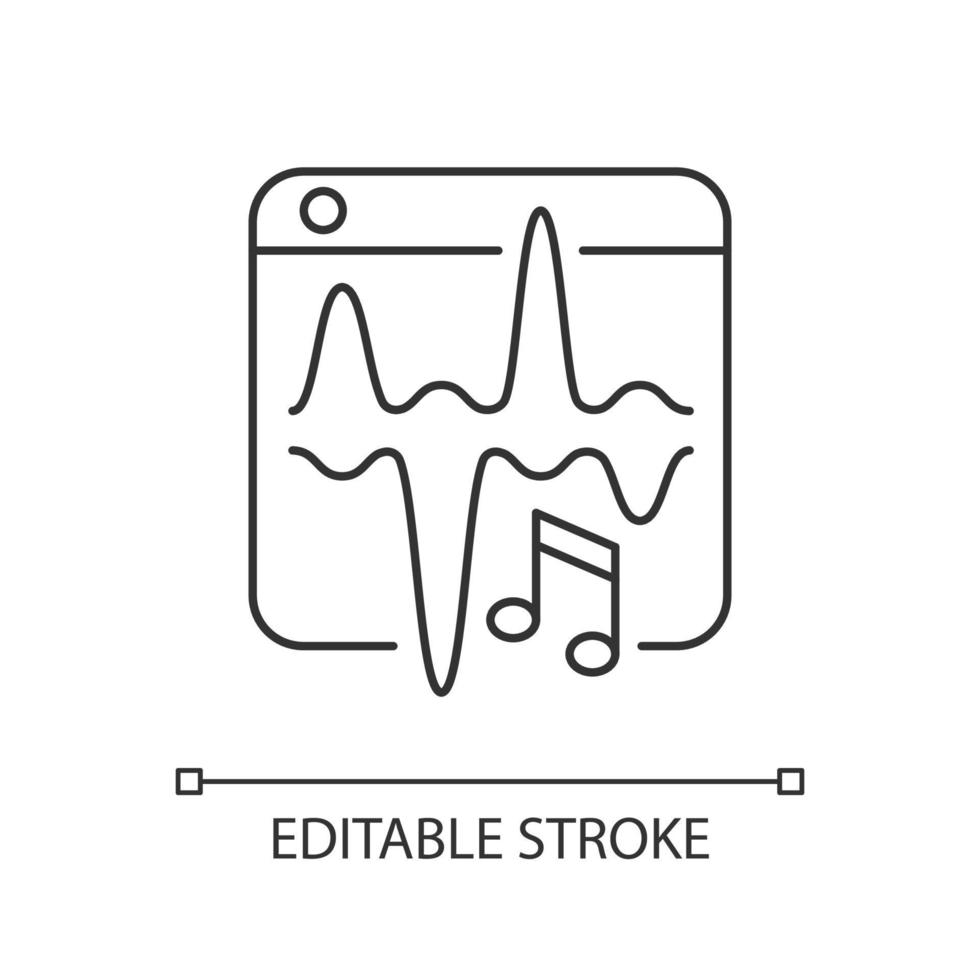 ícone linear de serviço de streaming de música vetor