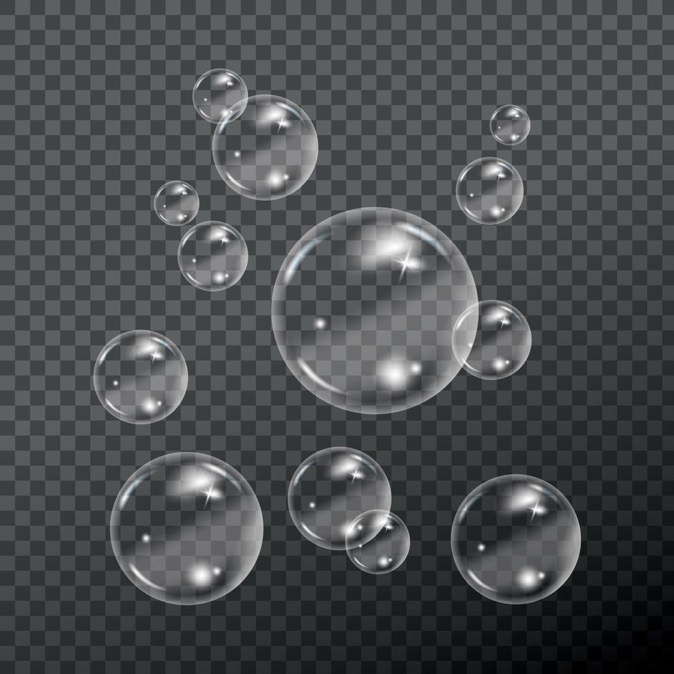ilustração em vetor de bolhas de sabão.