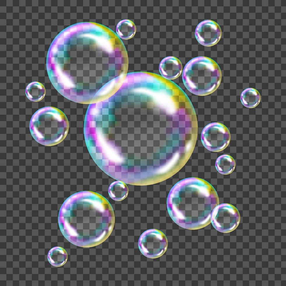 ilustração vetorial de bolhas de sabão vetor